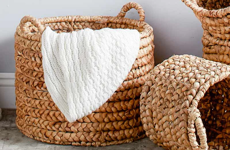 Water Hyacinth Baskets Set of 4