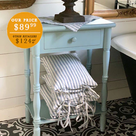 Eggshell Blue Wooden Side Table