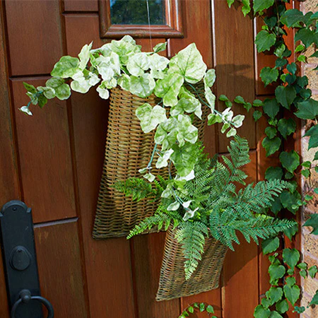 Rattan Wall Baskets, Set of 2