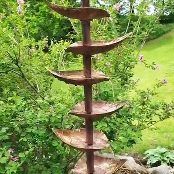 62 Inch Tall Cascading Leaf Fountain