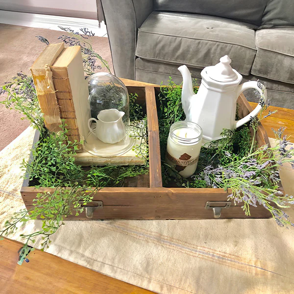 Stackable Vintage Wooden Decorative Storage Boxes, Set of 4