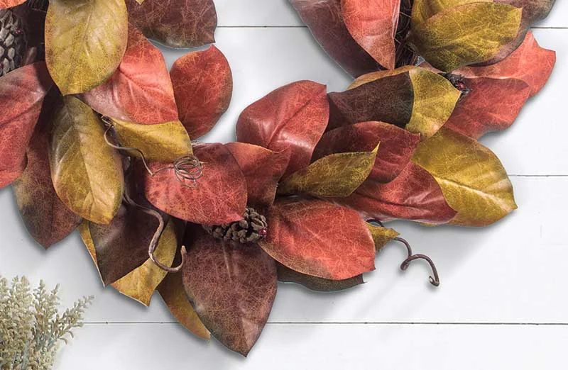 Curly Vine Magnolia Wreath