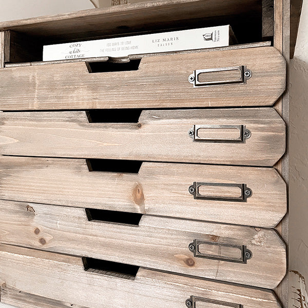 Rustic Wooden Filing Organizer