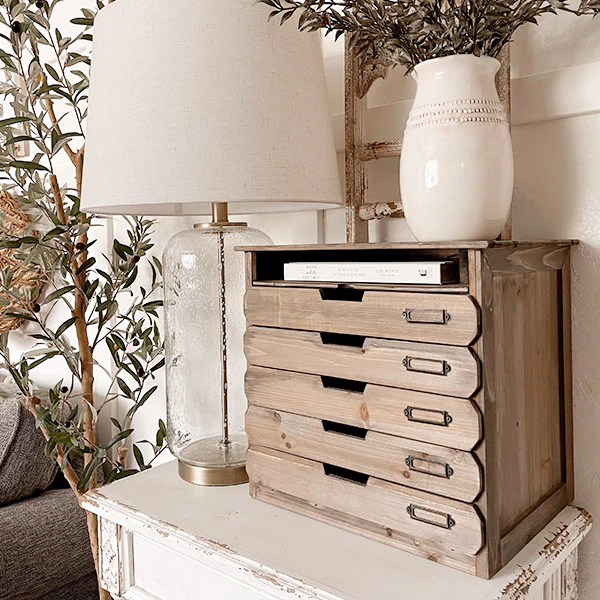 Rustic Wooden Filing Organizer