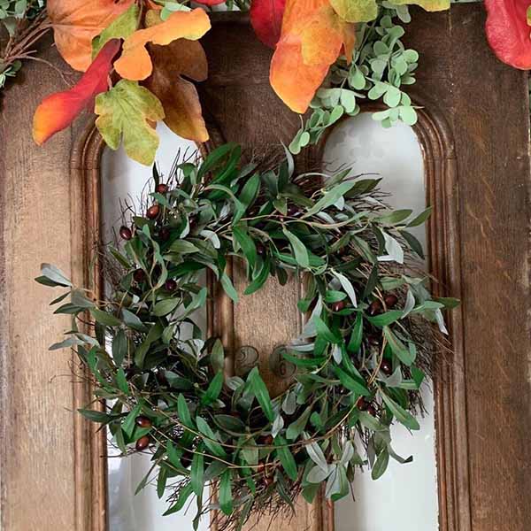 Gathered Olive and Twig Wreath
