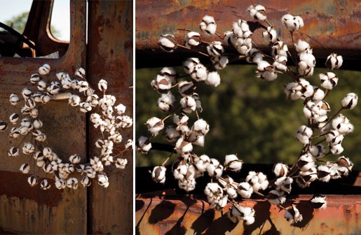 Preserved Cotton Wreath