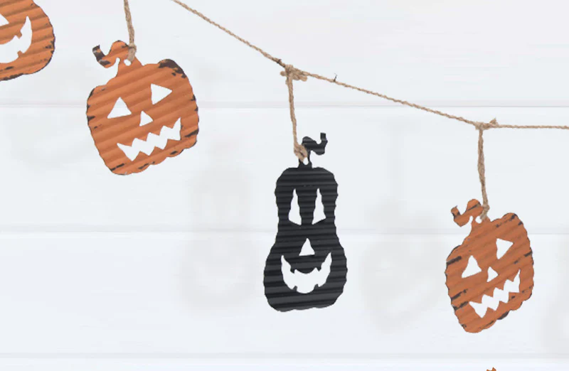 Metal Jack-O-Lantern Garland