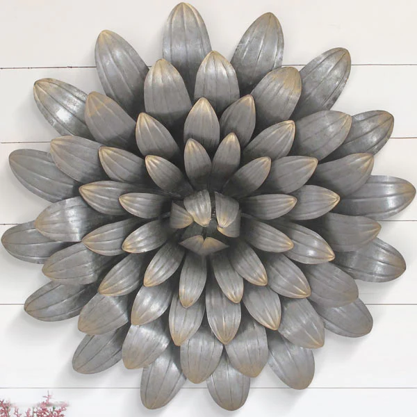 *HUUGE* Galvanized Flower Wall Art