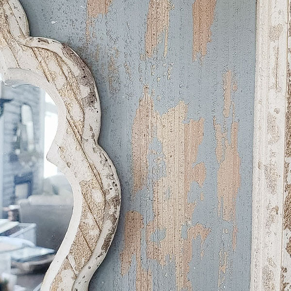 Painted Wooden Mirror