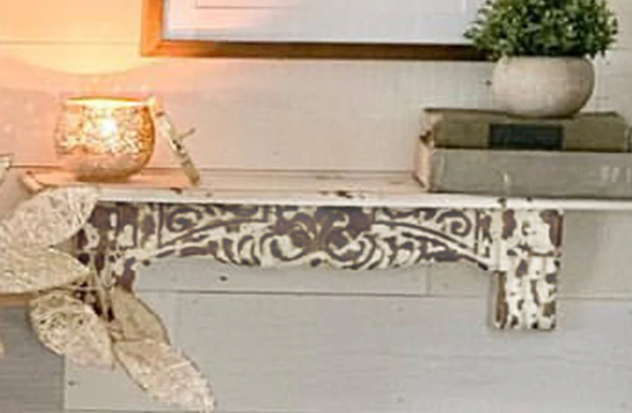 Chippy European Carved Wall Shelf