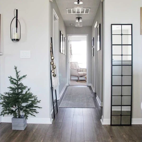 62 Inch Tall Industrial Window Pane Mirror