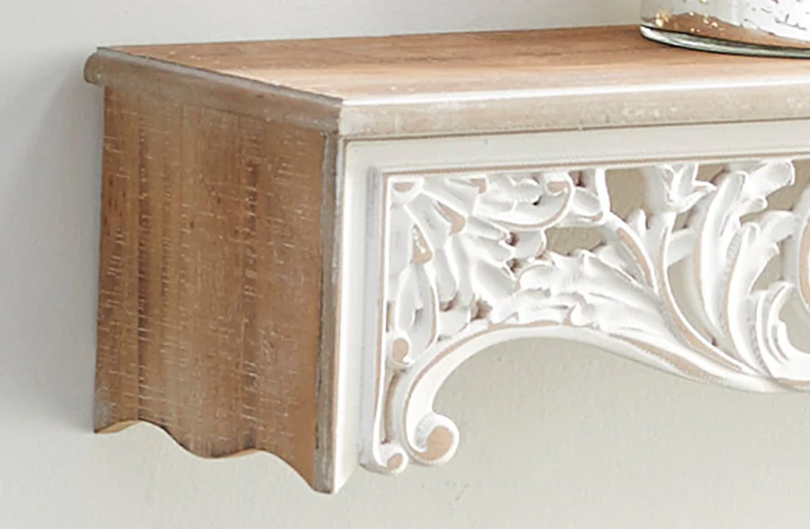 Ornate Victorian Carved Wall Shelves, Set of 3