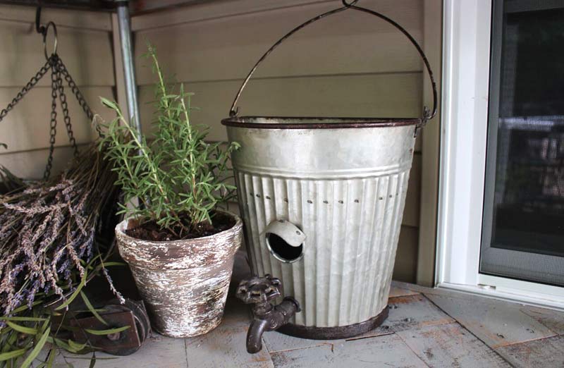 Half Bucket Birdhouse