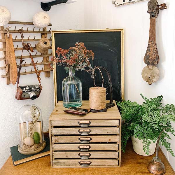 Wooden Desk Drawer Organizer | Rustic Farmhouse