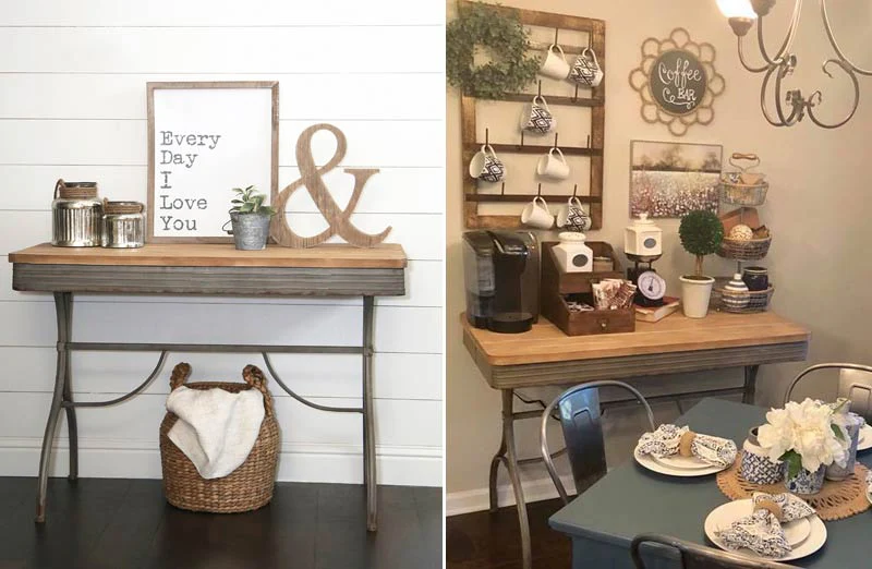 Rustic Wood Console Table