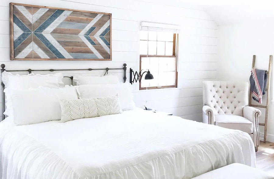 LARGE Geometric Wood Plank Wall Art