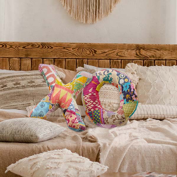 XO Kantha Pillows, Set of 2