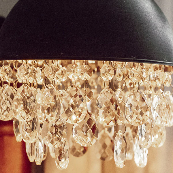 Adjustable Tabletop Crystal Chandelier Lamp