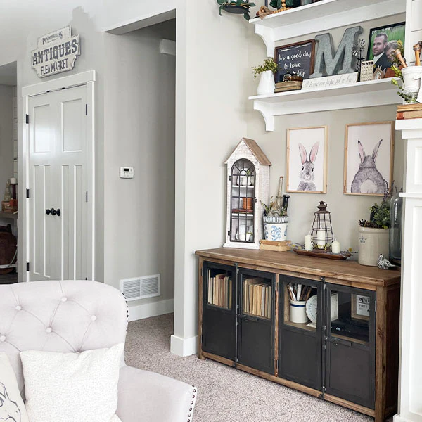 Three-Tiered Distressed House Cabinet