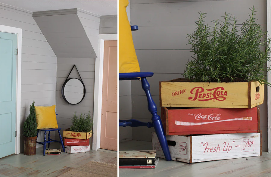 FOUND Coca-Cola and 7up/Pepsi Crates, Set of 2