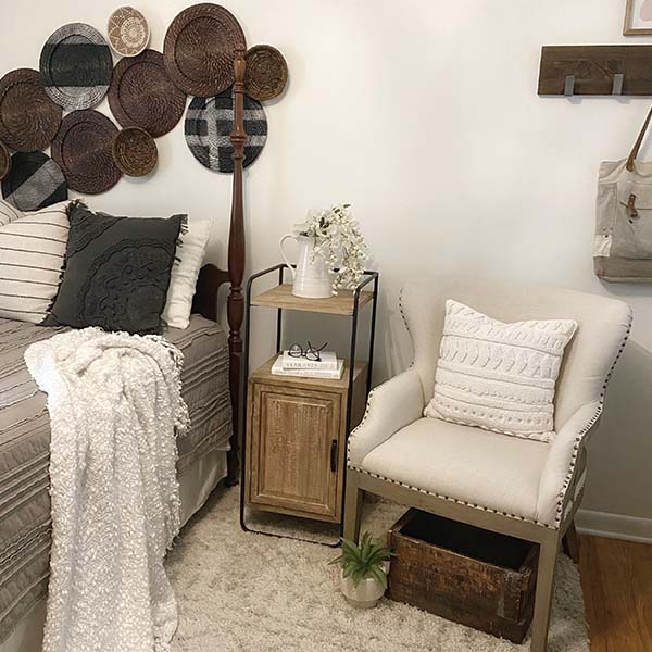 Modern Utilitarian Cabinet Side Table