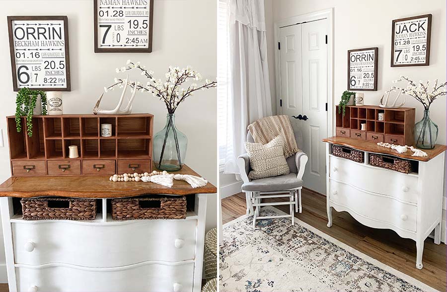 Wooden Cubby Organizer with Drawers