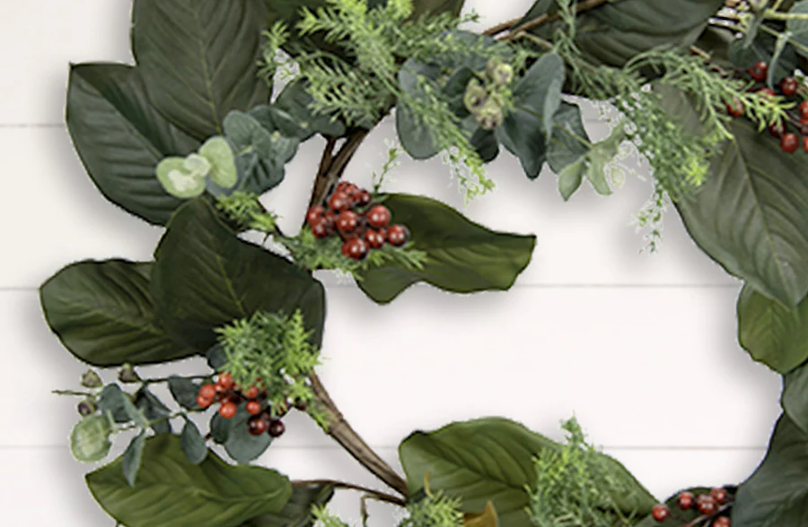 Magnolia and Berry Wreath