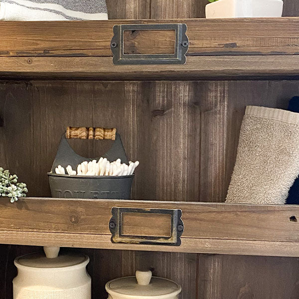 Old Fir Wood Hanging Cubbies with Hooks