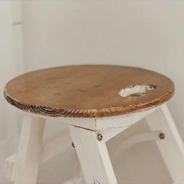 Folding Farmhouse Stool Plant Stand