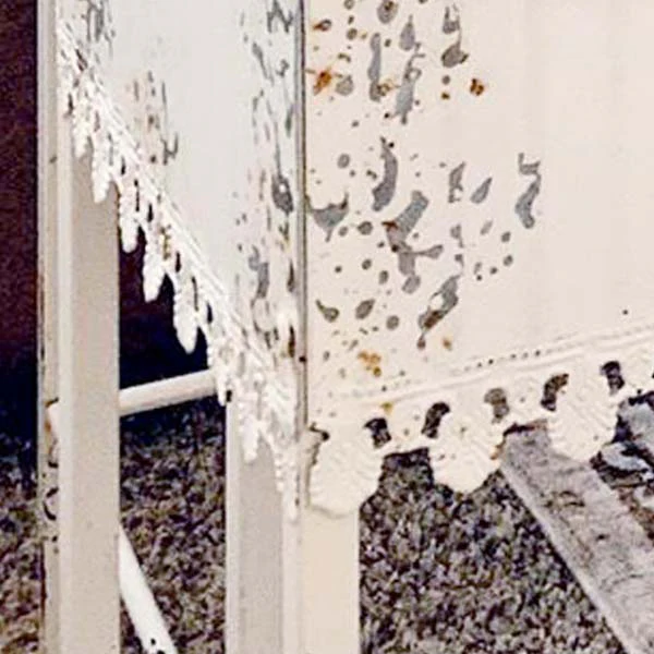 Distressed Scalloped Edge Side Tables, Set of 2