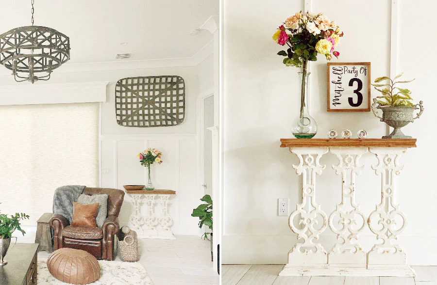 Intricate Scrollwork Console Table