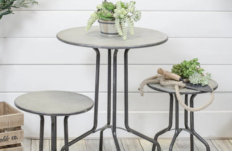 European Bistro Table with Stools