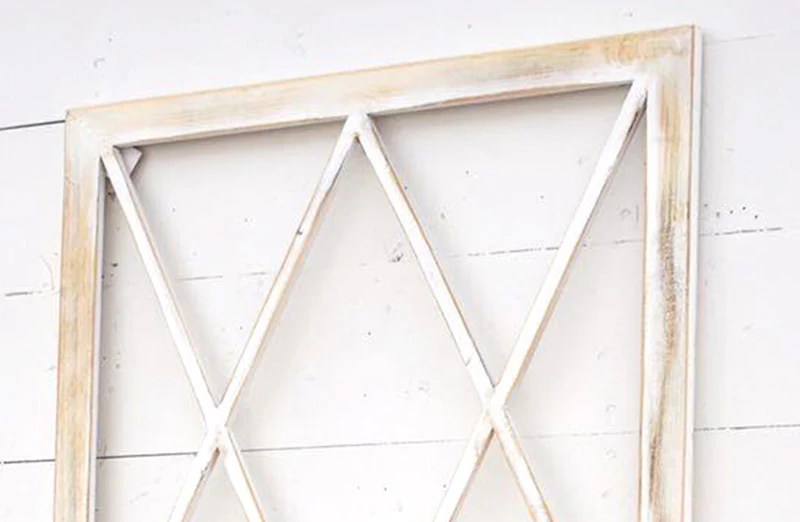Whitewashed Window Wall Panel