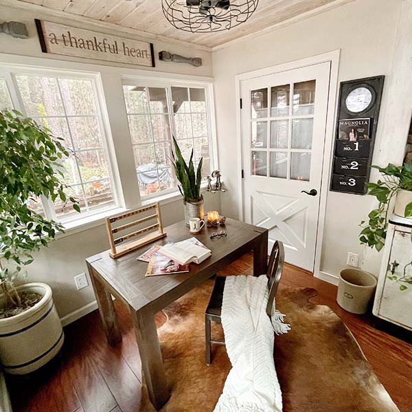 Distressed Wooden Wall Clock Organizer