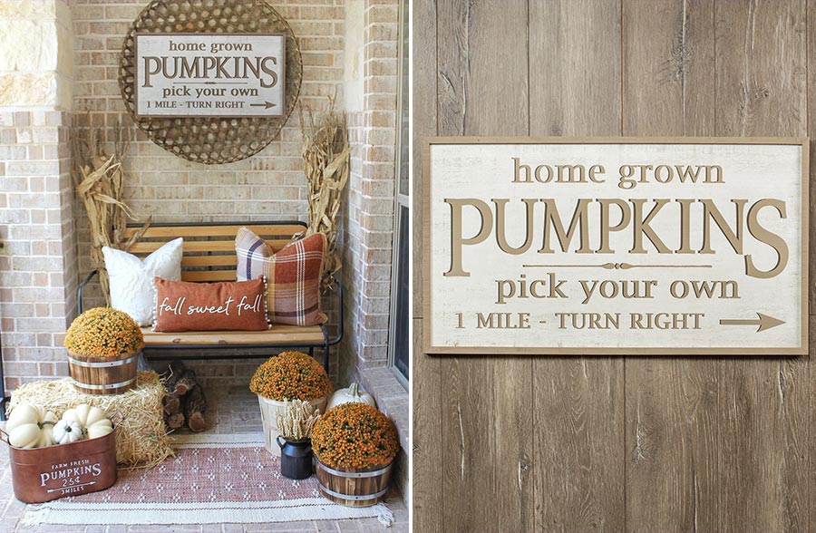 Home Grown Pumpkins Sign