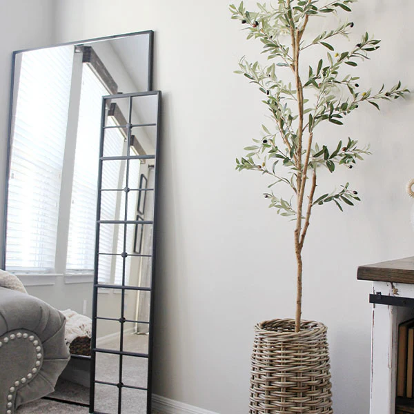 62 Inch Tall Industrial Window Pane Mirror