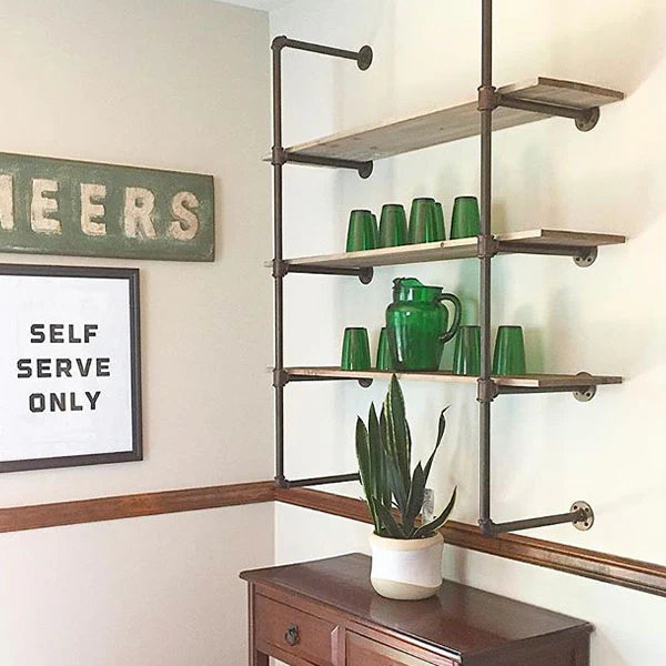 HUGE 4 Tier Open Pipe Shelving Unit