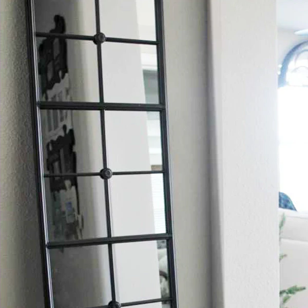 62 Inch Tall Industrial Window Pane Mirror