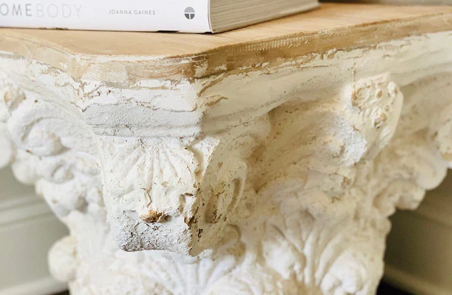 Carved Column Side Table