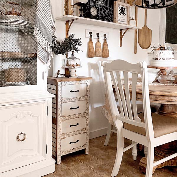 Intricately Carved Wooden Shiplap Dresser
