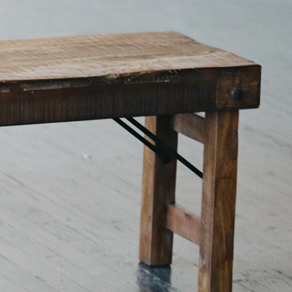 Reclaimed Wood Folding Bench