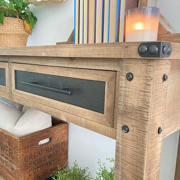 Industrial Entryway Storage Table