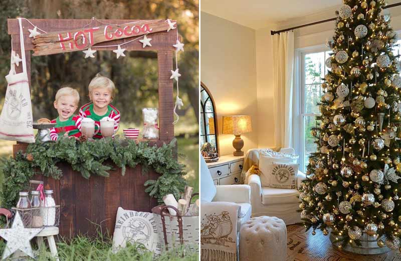 Christmas Reindeer Feed Sack Pillow