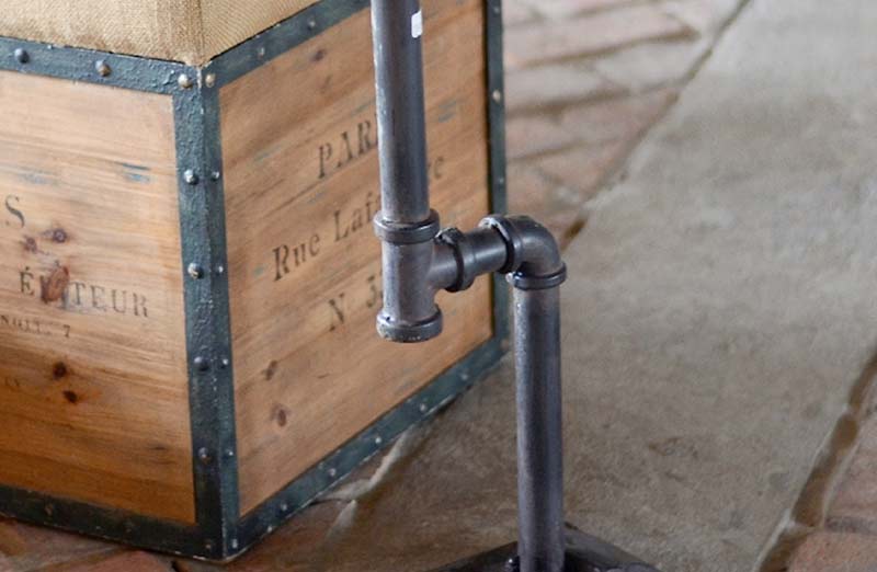 Industrial Pipe Accent Table