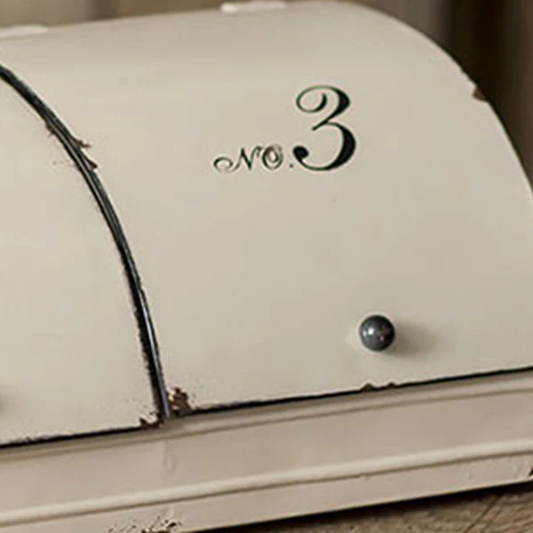 Chippy Enamel Three Door Storage Bin