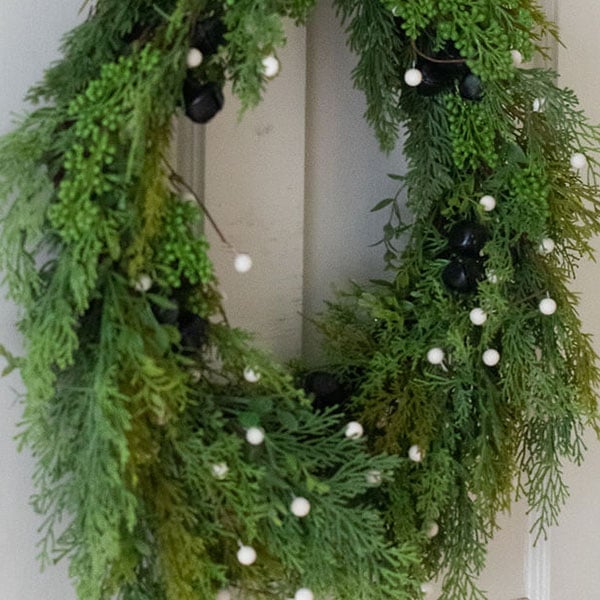 LARGE 24 Inch Juniper Berries and Bells Wreath