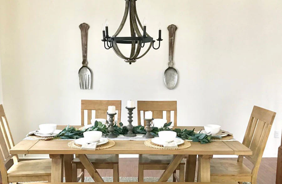 *HUGE* Metal and Wood Spoon and Fork Set