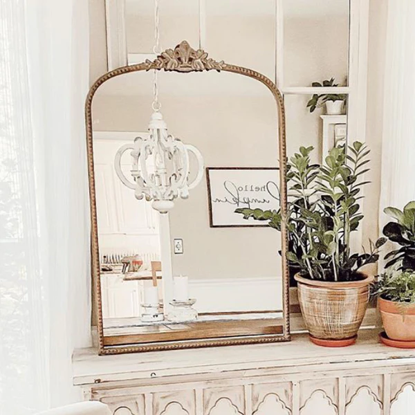 Gleaming Primrose Mirror | French Gold Ornate Filigree