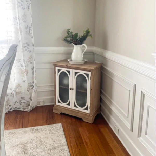 Two-Toned Wooden Storage Cabinet