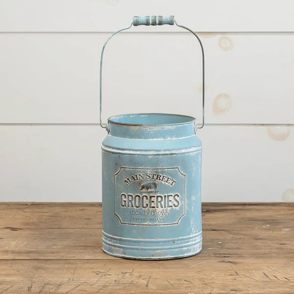 Blue Groceries Pail